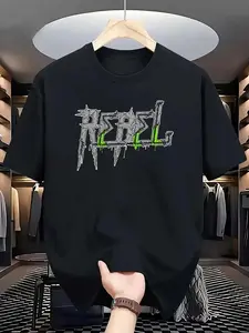 Rebel Graphic Print Crop Top, Street Style Fitted Tee, Casual Daily Wear, Unique Fashion Piece, Women's Clothing