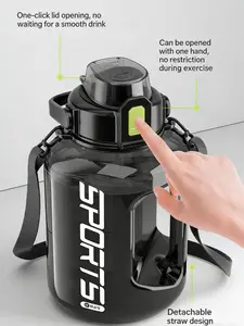 Large capacity summer sports water bottle, universal 3000ml ton ton bucket, space cup, high temperature resistant