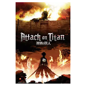 Attack On Titan Anime Poster, Eren AOT Shingeki no Kyojin Anime Posters