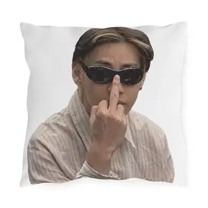 [Pillow Cover ONLY]  Funny TaeTae Meme Pillow Case, Fan Gift Room Decor
