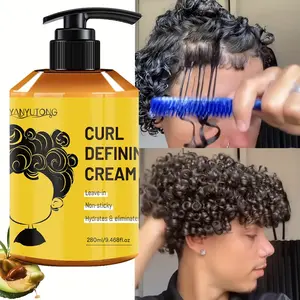 Adult Curling And Styling Cream| 1 Bottle, 9, 47 Oz| Argan Oil| Moisturizing, Long-lasting Styling, Controlling Frizz, Non Greasy| Hairstyle Design| Suitable For Regular, Wavy, And Curly Hair| Fashionable Bottle Body Design