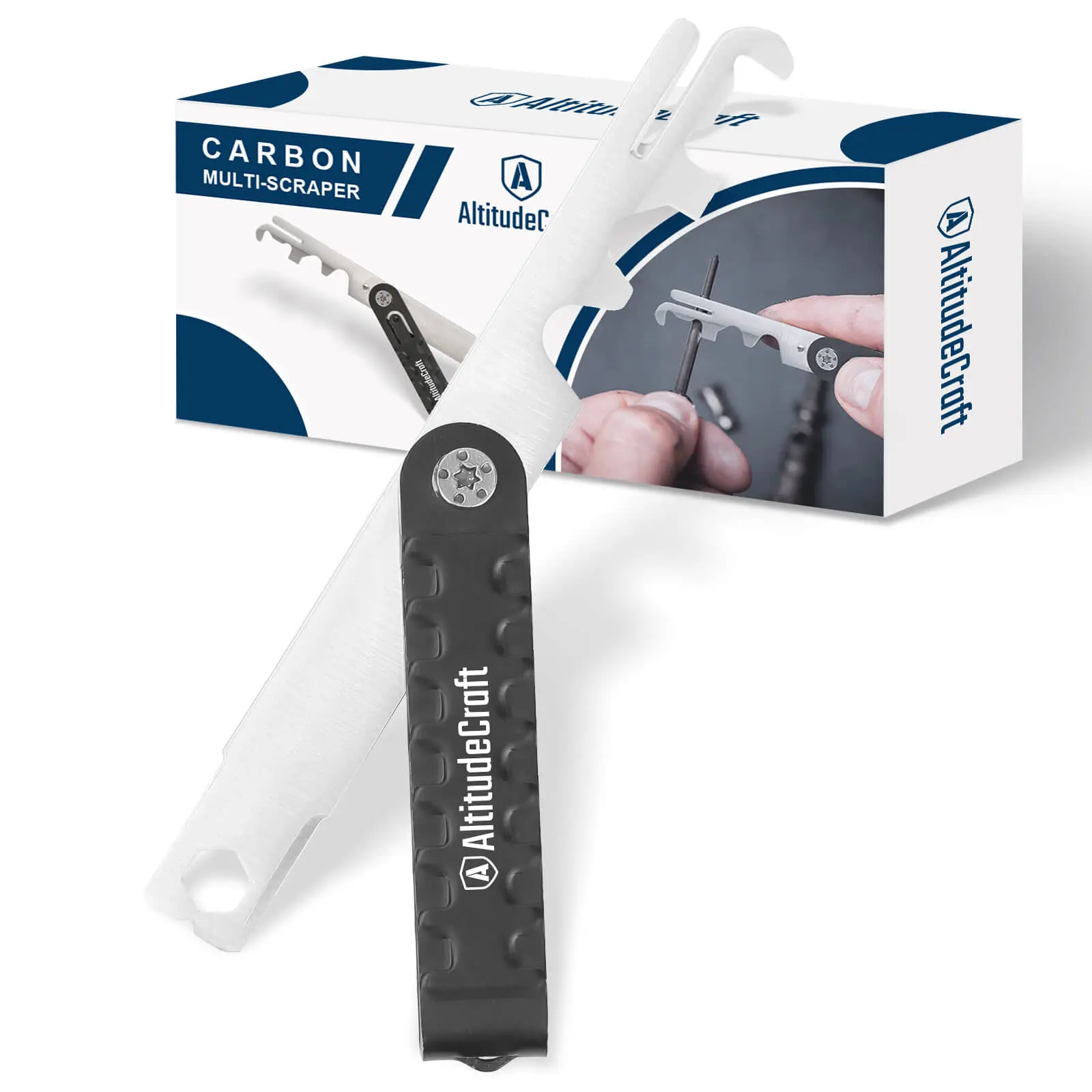 1 x AltitudeCraft Carbon Multi-Scraper Cleaning Tools Kit - 12-in-1 Stainless Steel BCG Cleaner for AR15, M4, Hunting, Aggressive Carbon Removal, Field Maintenance, Reduces Maintenance Time
