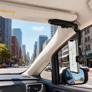 Brand new 1080° multi-functional sun visor universal 360-degree rotating phone holder, suitable for any scenario car holder - featuring a rotatable and retractable design, ideal for both the driver and passenger