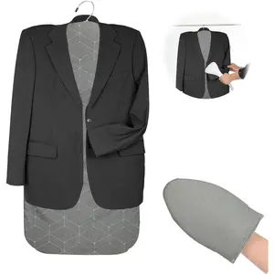 Dark Gray Steamer Board For Clothes with Ironing Glove 35x17.5 Inch Steam Ironing Board for Steaming Dark Clothes Hanging Steam Iron Pad