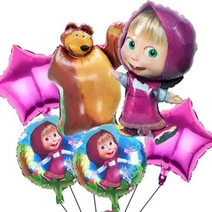 6PC MASHA AND THE BEAR BALLOONS 6PC MASHA AND THE BEAR BALLOONS