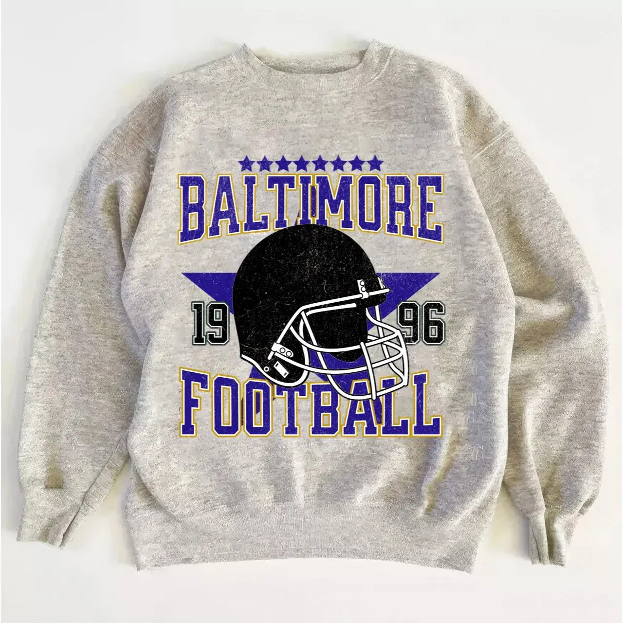 Baltimore Vintage Football Sweatshirt, Retro Baltimore Crewneck Fan Gift