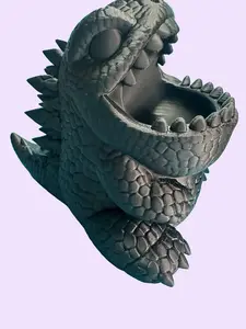 Godzilla inspired Pen and pencil holder 3d printed