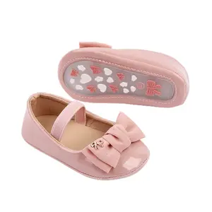 Baby Girls Mary Jane Flats, Non-Slip Sole PU Leather Dress Shoes Bowknot Princess Shoes