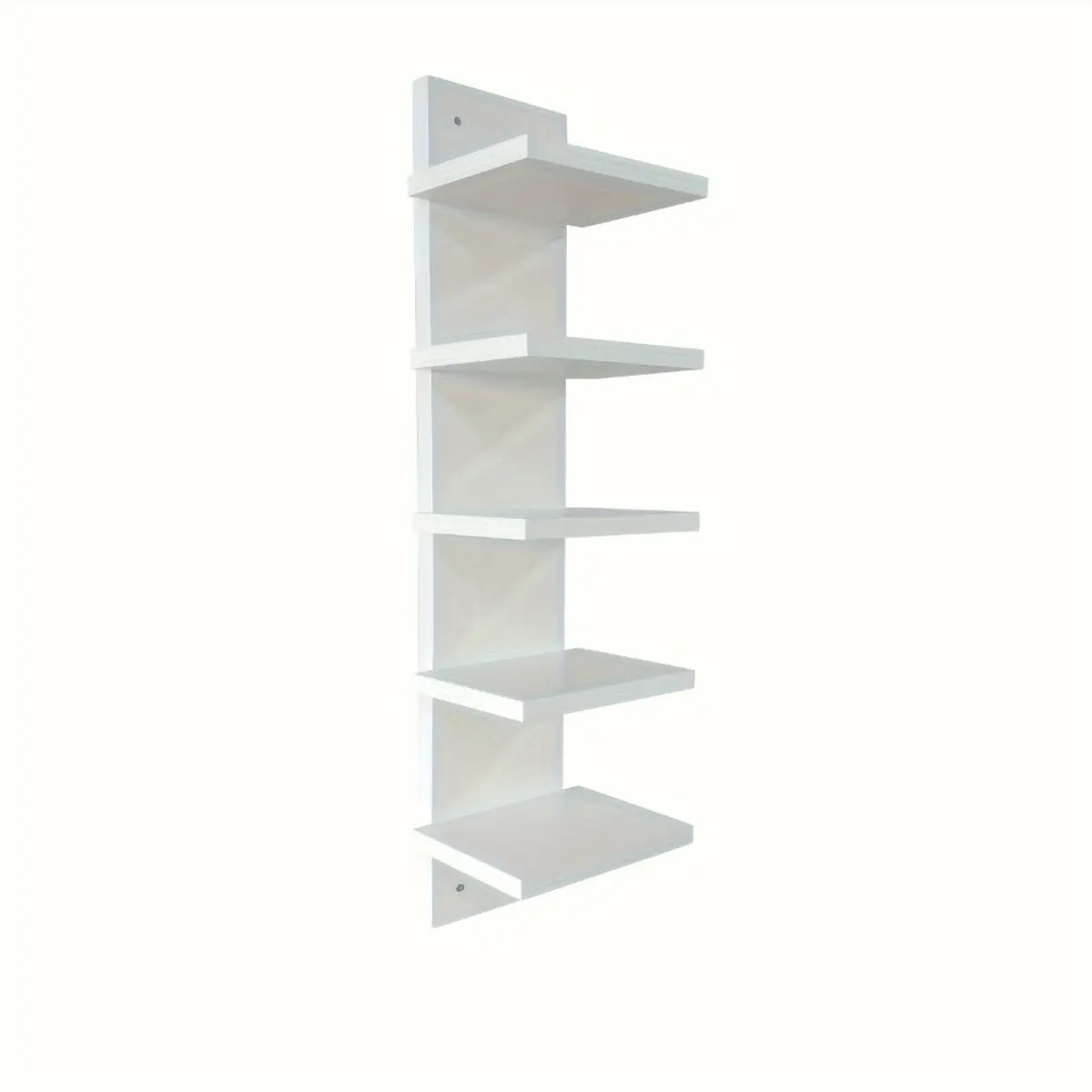 Five layer vertical wall rack - sturdy wooden storage rack, modern and minimalist design, perfect for living rooms, bedrooms, and home offices - easy to assemble and stable, space saving storage rack, storage rack