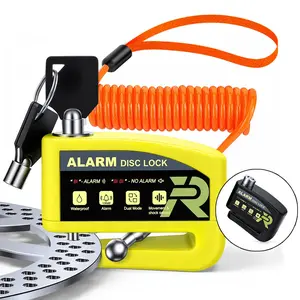 New Bicycle/motorcycle Disc Brake Lock, 130db Anti-Theft Alarm Ip65 Waterproof, Universal Bike Scooter, Long Battery Life, Dual Mode
