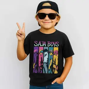 Youth and Adult Saja Boys Kpop Demon Hunters T-Shirt for Fans, Youth Clothing Graphic Tee, Soft, USA-Made & Printed Apparel	