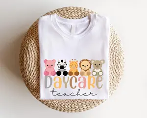Daycare Teacher Shirt, Animals Daycare Teacher T-shirt, Back To School Tee, Matching Daycare Stuff Tee, New Teacher Birthday Tee, Teacher Appreciation Sweatshirt, Hoodie, Comfort Colors