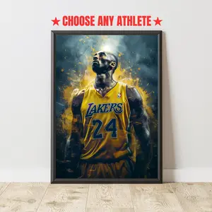 [ BASKETBALL - UNFRAMED POSTER ] Custom Sports Poster, Personalized Athlete Wall Art, Custom Player Print, Custom Sports Print, Sports Gift, Custom Team Decor