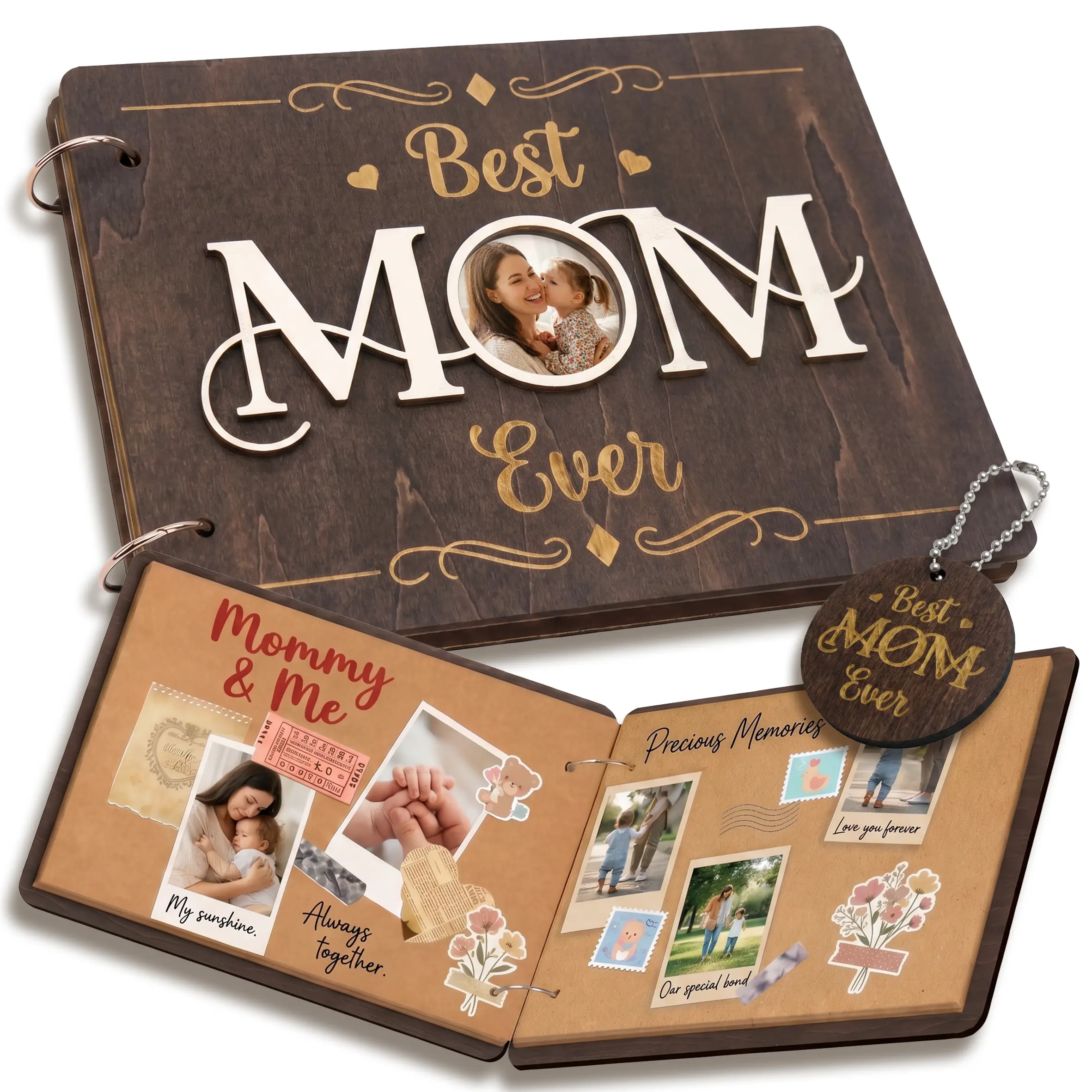 Stofinity Personalized Scrapbook Album - Best Mom Gift from Daughter/Kids, DIY Birthday/Mothers Day Present for Moms (Toys & Hobbies, Scrapbooking Supplies)