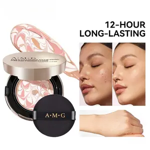 Hydrating Brightening Foundation Cream, Moisturizing Foundation Cushion,High Coverage, Lightweight Texture, Natural and Long-lasting Fit,Creates A Smooth, Flawless Finish with One Application,Suitable for All Skin Types.
