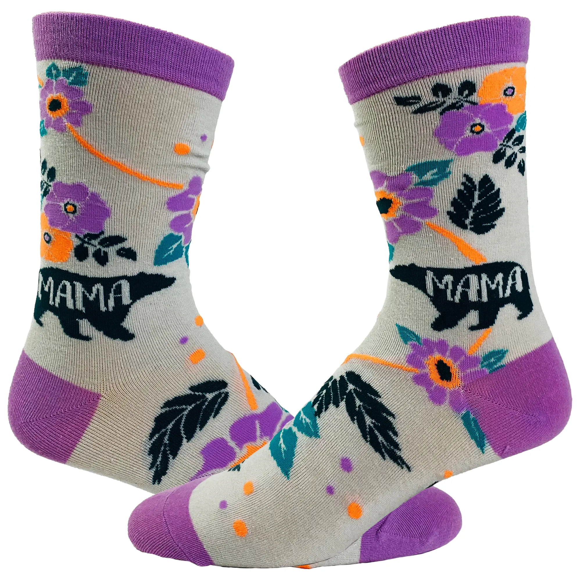 Funny Mom Socks with Animals - Cute Designs for Fun Moms Funny Graphic Socks Comfortable Fitted Spandex Cotton