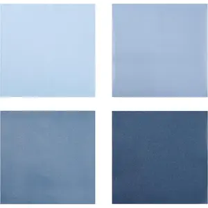 100Pcs Dusty Blue Gradient Blue Disposable Paper 4 Colors 6.5" Luncheon Cocktail Napkin for Birthday Wedding Baby Shower Supplies