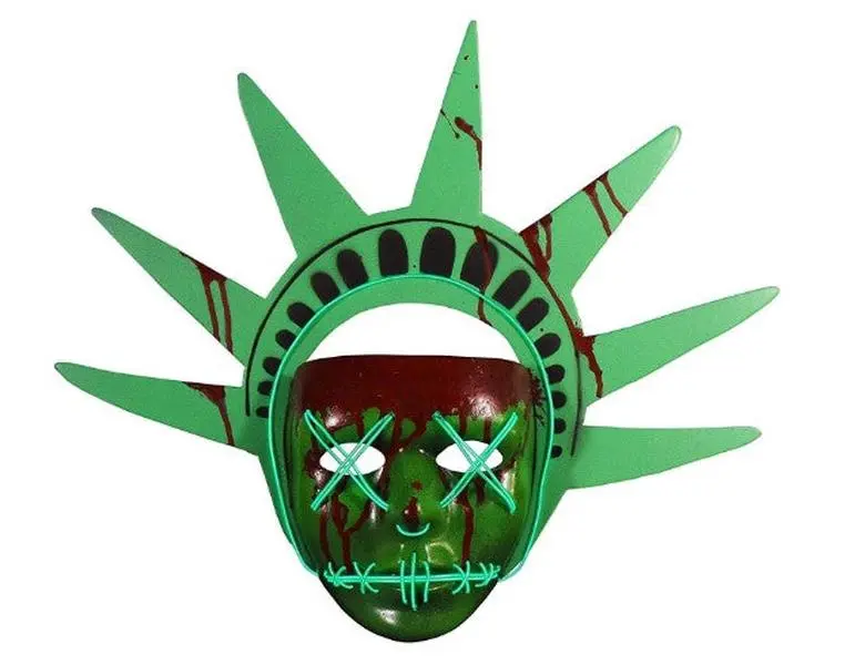 Lady Liberty Light Up Mask - The Purge: Election Year - Horror Costume Accessory