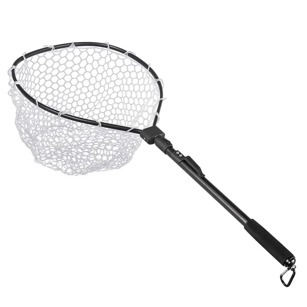 Kylebooker Aluminum Alloy Pole fold Rubber Fishing Net for Fly Fishing Network FN004