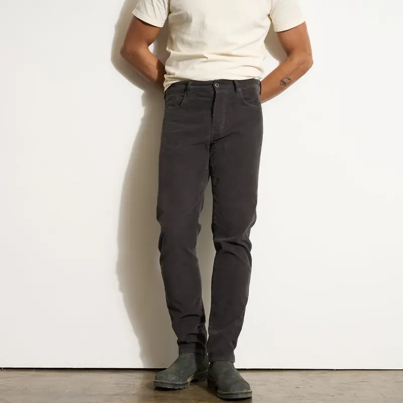 Rowan JD 5 Pocket Corduroy Pant - Washed Black