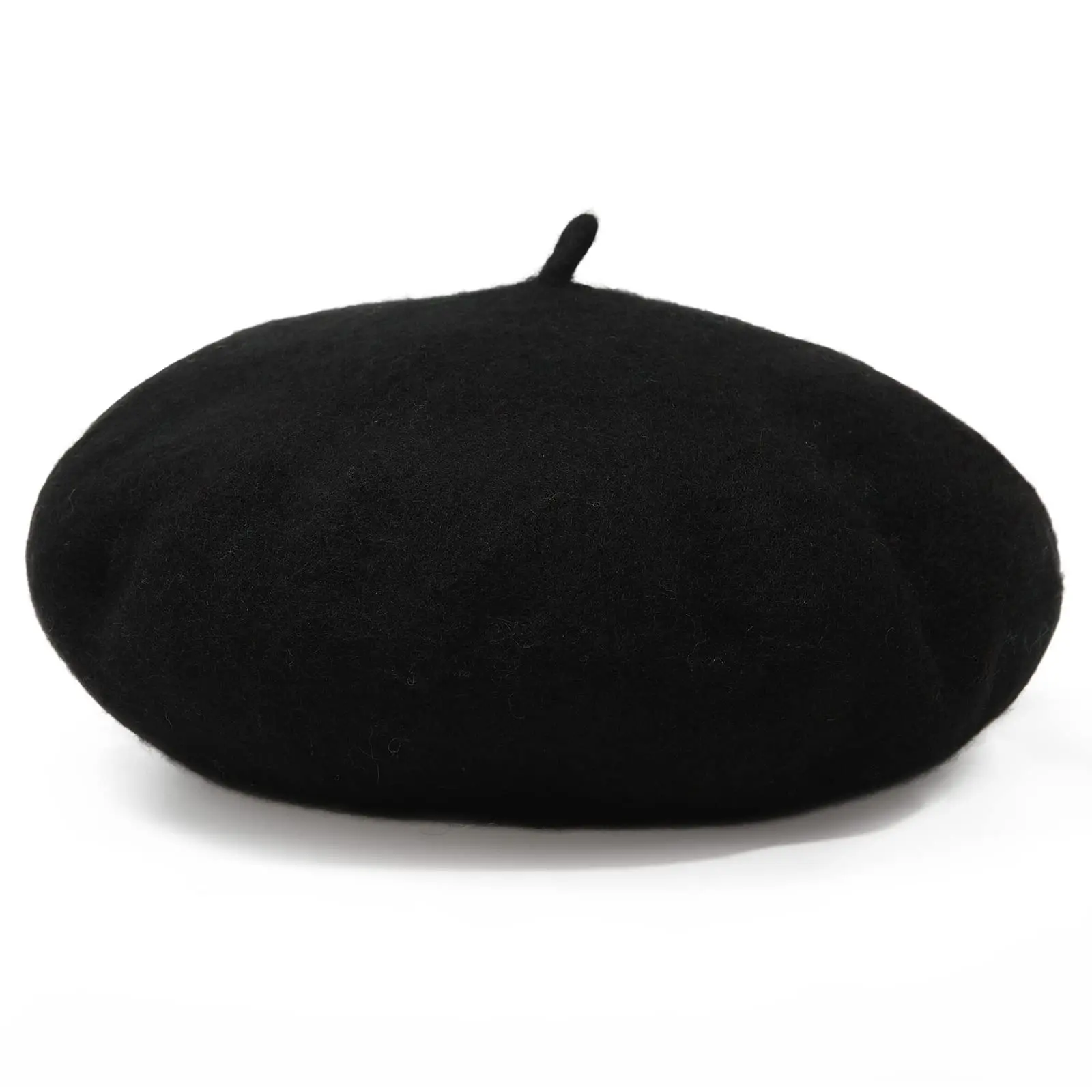 Women's Classic Solid-Color Wool Blend Beret Hat - Breathable, Casual, Simple Look Fashion Clothing Accessory Cap