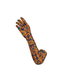 Art Deco Series Red Eye Long Lycra Gloves