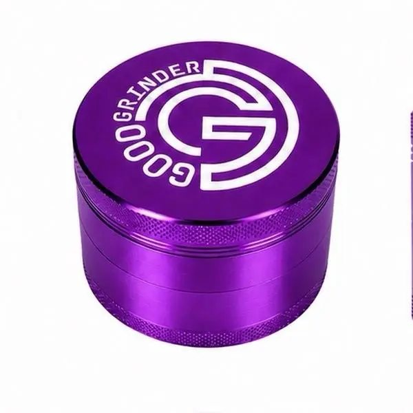 Purple Grinder, Good Grinder, High Quality, Manual Hand Grinder, Anodized Aluminum, Diamond Teeth, 1.5 Inch 40mm, 2 Inch 50mm, 2.5 Inch 63mm Sizes, 4 Part Grinder, 4 Chamber Grinder, Metal Grinder, Coffee Bean Grinder, Spice, Seasoning, Dry Ingredients