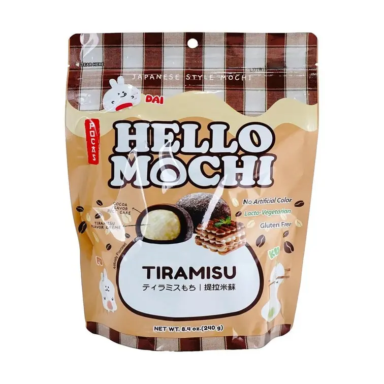 POCAS Hello Mochi Daifuku 8.5oz Strawberry Cheesecake, Tiramisu
