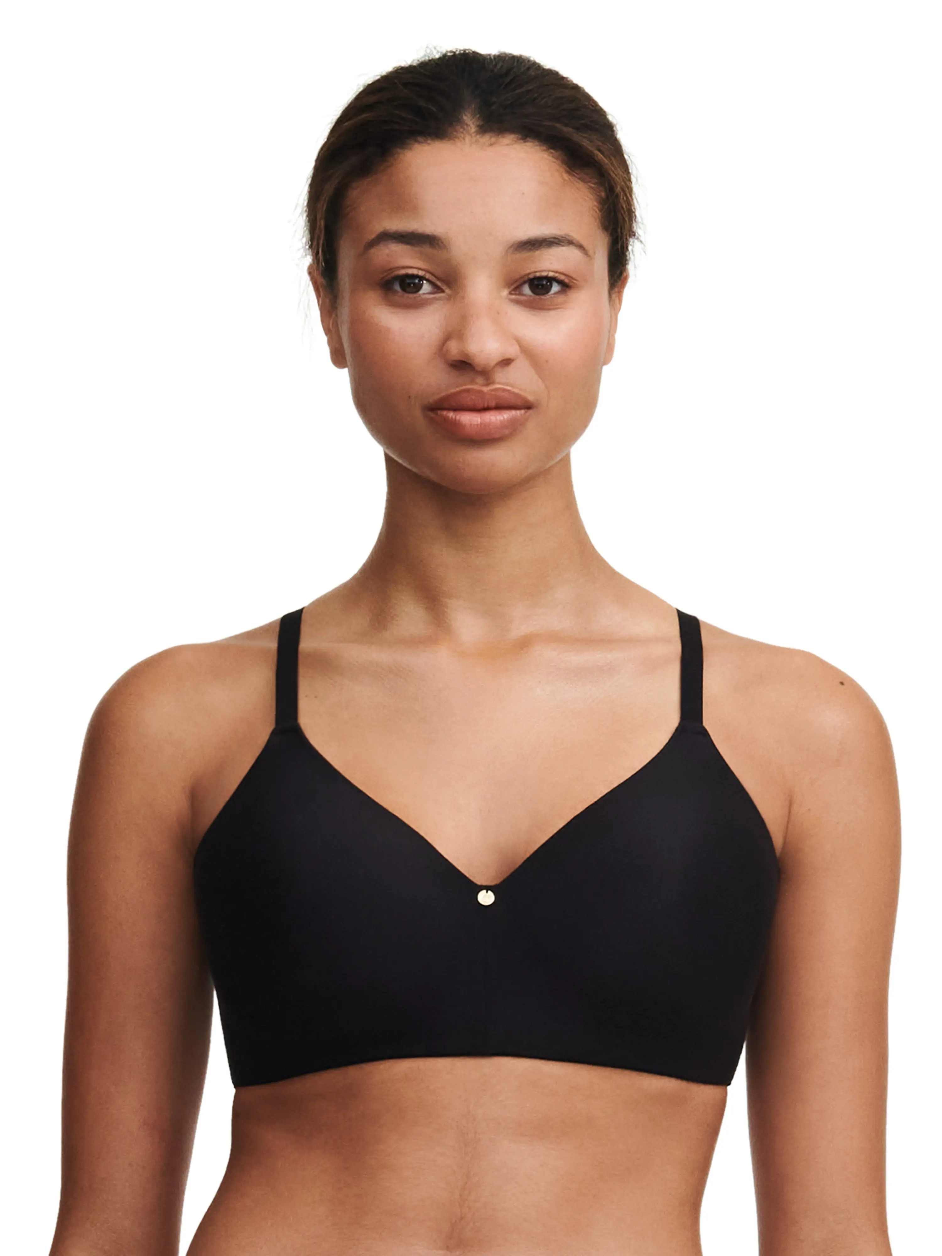 Women's Chantelle C Jolie Feminine Floral Wireless T-Shirt Bra - Nylon-Elastane Fabric, Adjustable Straps, Lacy Accents, Hand Wash Compatible, Style, Cable-Free Unlined Bras, Casual, Effortless Wear, Lace Back, Hook And Eye, Line Dry, More Designer Minimi