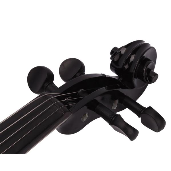 4/4 Full Size For Beginners - Fiddle Solidwood Kit with Hard Case - Acoustic Violins Rosin,  Lesson Book (Black)Violin 4/4 Full Size Kit For Beginners - Hand Carved Acoustic Violins Set - Fiddle Solid Wood Kit with Hard Case, Bow, Rosin,