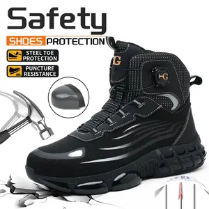 Men's Steel Toe Safety Shoes Lightweight Non-Slip Puncture Resistant Sneakers Breathable Mesh Work Boots for Men Warehouse Kitchen Industrial Christmas Gift Zapatos Para Hombres Botas de Trabajo de Seguridad