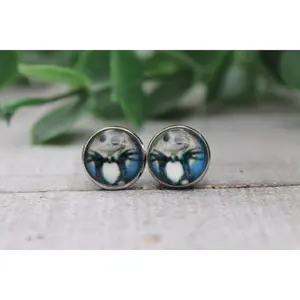 Jack | Glass Stud Earrings | Hypoallergenic