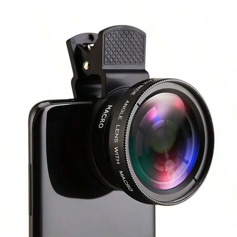 Professional Phone Camera Lens Kit, Mobile Lens, Camera Phone Accessories, Universal Compatibility, 37mm Wide Angle & Macro Functionality, Ideal for Enhanced Photography