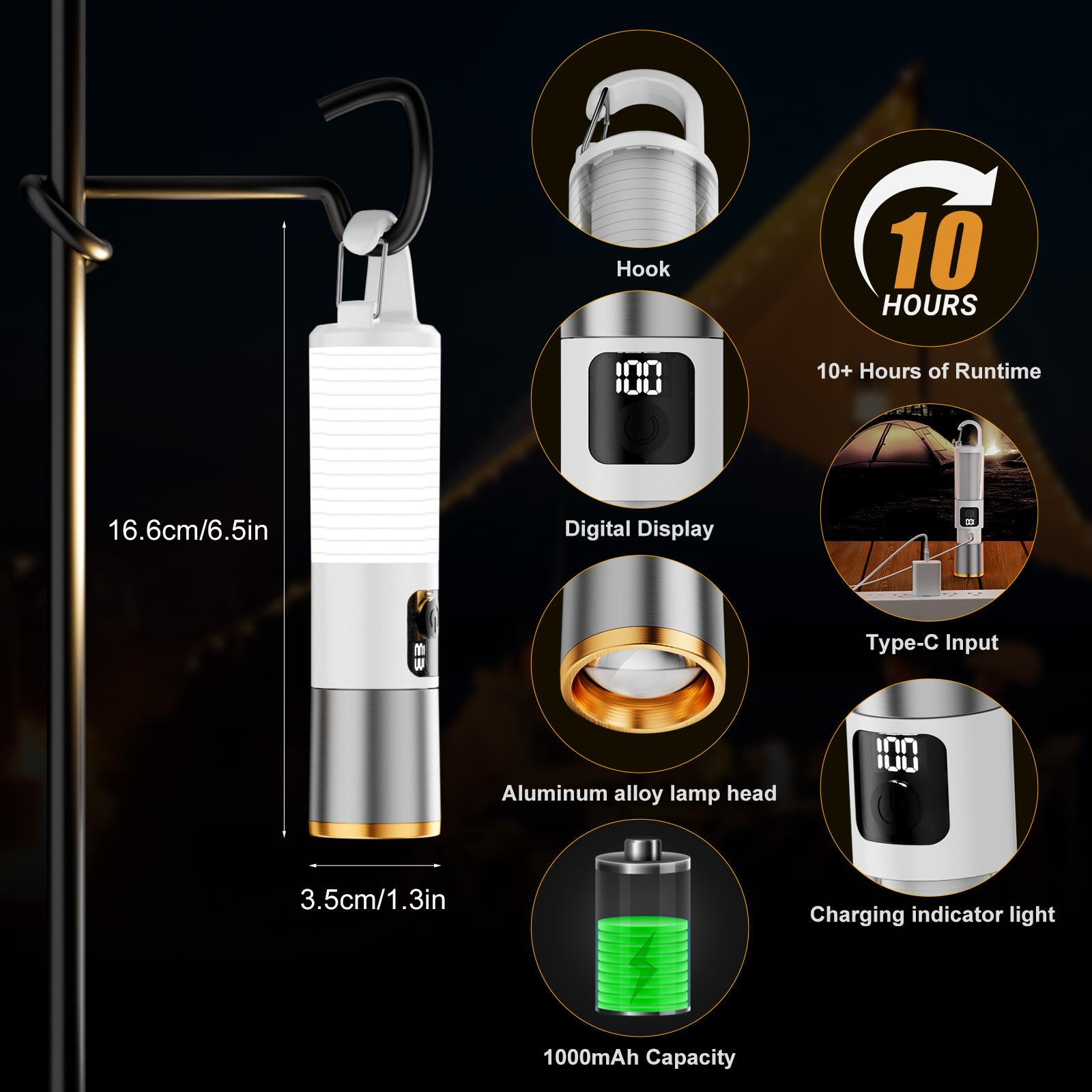 SKYFIRE 2154 LED Ultra Bright Long-Range Rechargeable Camping Flashlight Battery Powered Adjustable Focus Zoom 3 Colors & 7 Brightness Portable Hanging Power Outage / Emergency Outdoor / Camping / Hiking Home SKYFIRE 2154 LED Ultra Bright Long-Range Rechargeable Camping Flashlight Battery Powered Adjustable Focus Zoom 3 Colors & 7 Brightness Portable Hanging Power Outage / Emergency Outdoor / Camping / Hiking Home