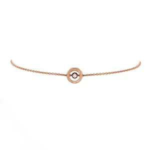 Pre-owned Chanel Coco Crush Letters Bracelet 18K Beige Gold with Diamond by Rebag