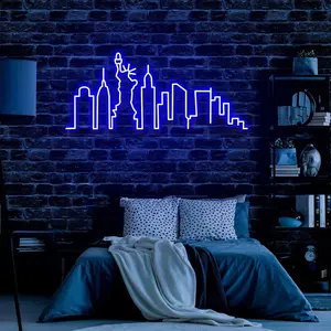 Custom Neon Sign New York City Skyline Neon Sign Home Living Room Bar Signs Office Wall Decor Gifts