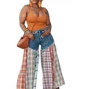 Vintage Patch Werk Jeans - Stylish Patchwork Design for Unique Fashion Enthusiasts