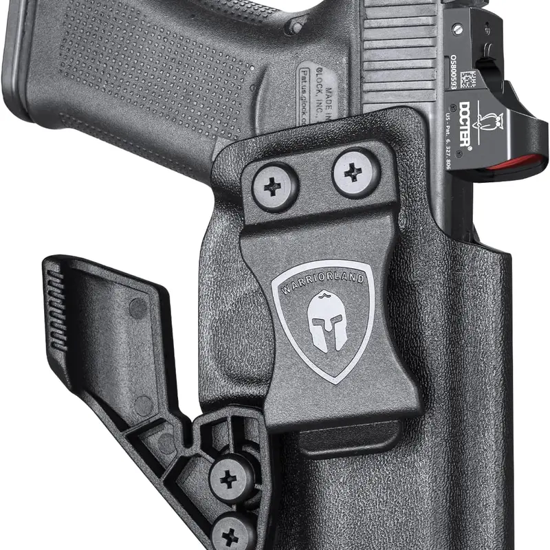 WARRIORLAND Concealed Inside Waistband Kydex Holster - Concealed Holster, .08" Thickness U.S. Kydex Shell, Optics Cut, Right Hand Carry, Adjustable Cant & Retention, Claw, Easy to Clean, Everyday Carry, Fits Glock 43/G43X/G43X MOS, Tactical Hunting Gear