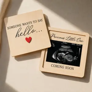 Pregnancy Announcement Gift Set Ultrasound Photo Frame Surprise Box Baby Arrival Announcement Board Newborn Keepsake Photography Gift For Grandparents Family Friends
