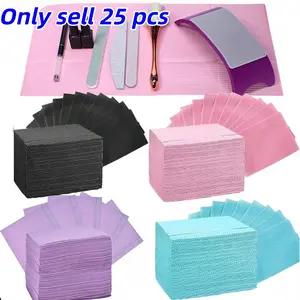 Waterproof Foldable Cleaning Mats, 25 Sheets Per Pack, Three-Layer Nail Pads, Disposable Manicure Tools for Nail Care, Nail Art & Tattooing