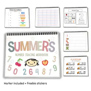 Personalized Laminated Number Tracing Workbook (Marker Included) | Education and Motor Skills | Waterproof |Tracing Activities