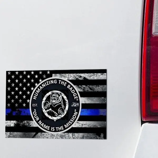 Thin blue line waterproof Custom Decal Sticker