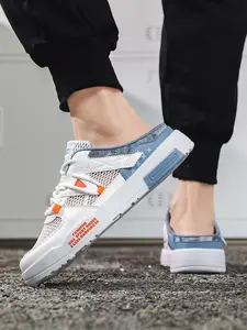 Slipper Casual Sneakers Lightweight Breathable Sandals Outdoor Mesh Lace-up Half-slipper Comfortable Versatile Beach Men's Shoes Size 39-47 Available