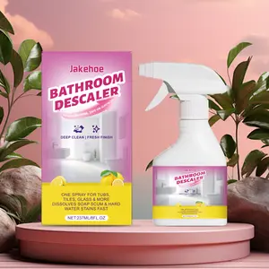 No-Scrub Bathroom Descaler - Deep Cleaning, Spray & Rinse, Erases Hard Water Stains in Minutes, Removes Limescale, Soap Scum, Rust & Mildew Stain Remover