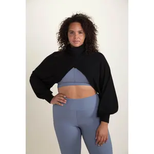 Crossover Top with Turtleneck