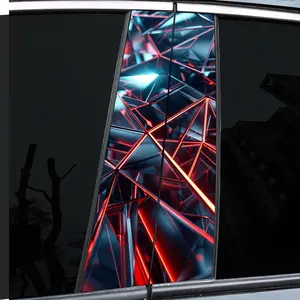 2-Piece techno-cool graphic car decal, durable vinyl, semi-matte, easy to attach - perfect for glass and metal surfaces, - as well as decorative laptops - helmets - motorcycles