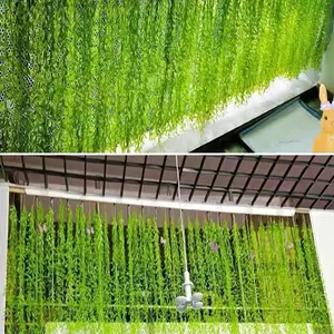 5 Pcs Artificial Nandina Bamboo Hanging Plants, Realistic Faux Greenery Vines, Fake Bamboo Leaves Garland for Home Decor, Garden, Porch, Patio