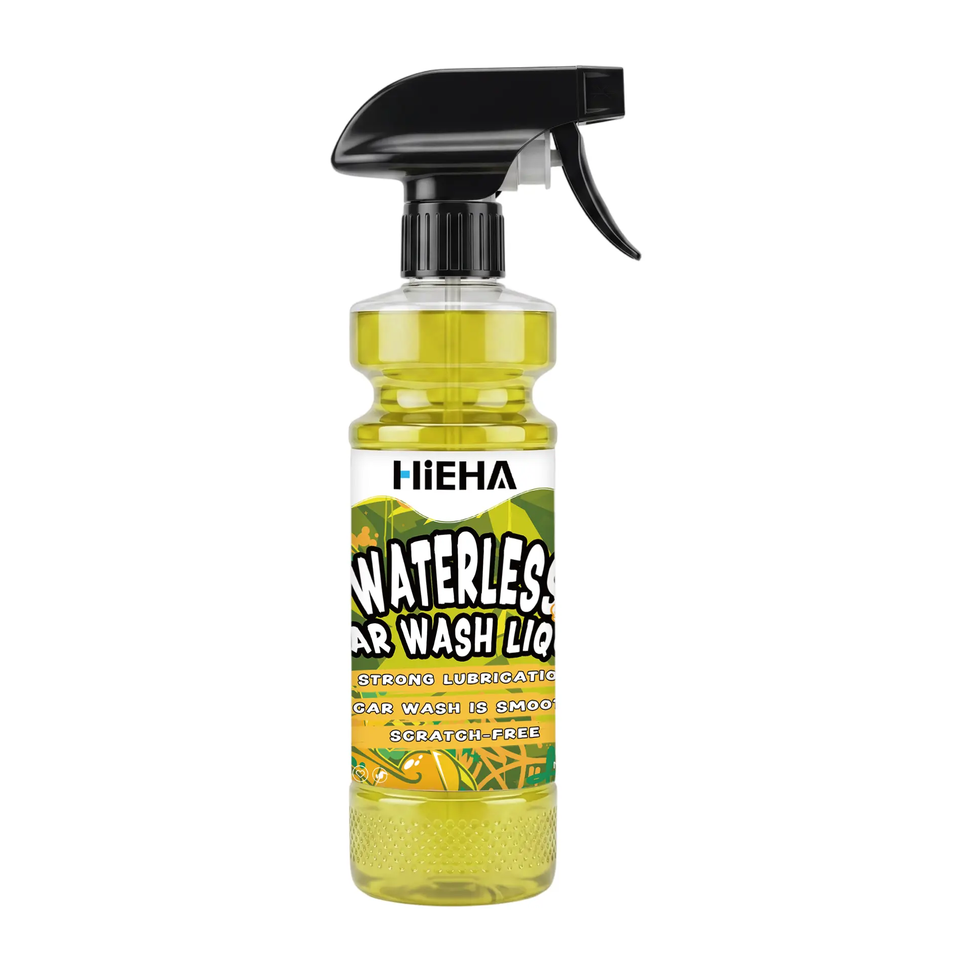Waterless Car Wash, No-Rinse Quick Cleaning & Shine Solution, Portable Auto Detailing Liquid with Microfiber Towel & Cleaning Sponge for Cars, Trucks & SUVs