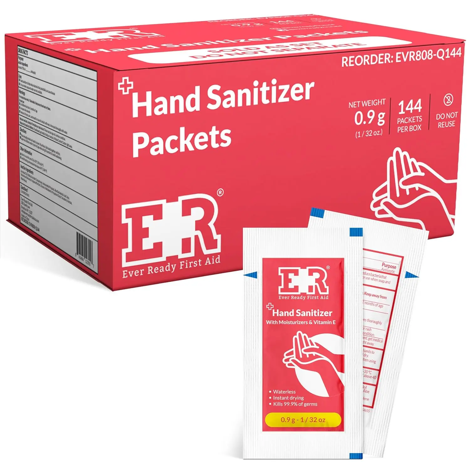 Hand Sanitizer Packets 0.9g - 144 Individual Units