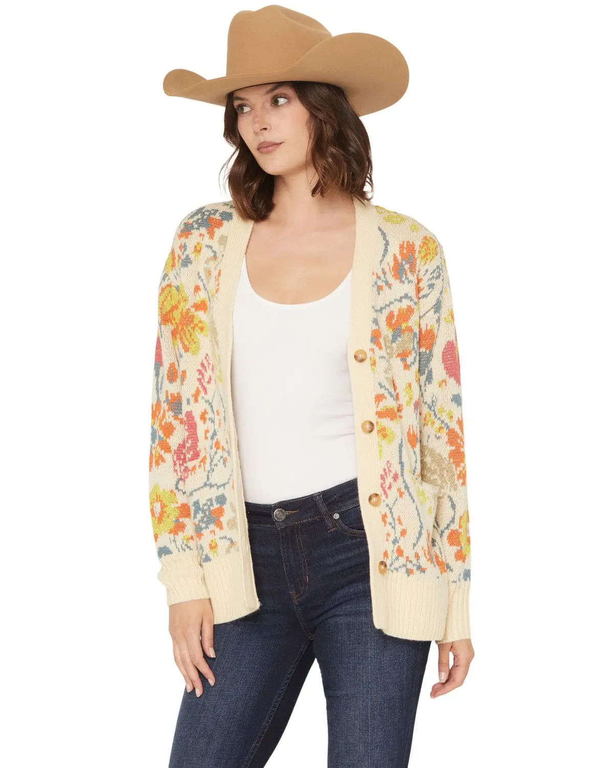 Cleo + Wolf Women's Women'S Floral Embroidered Button-Down Sweater - Clfa25sw3-Snd